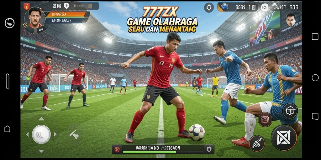 Tampilan menarik dari gameplay olahraga yang mengasyikkan.