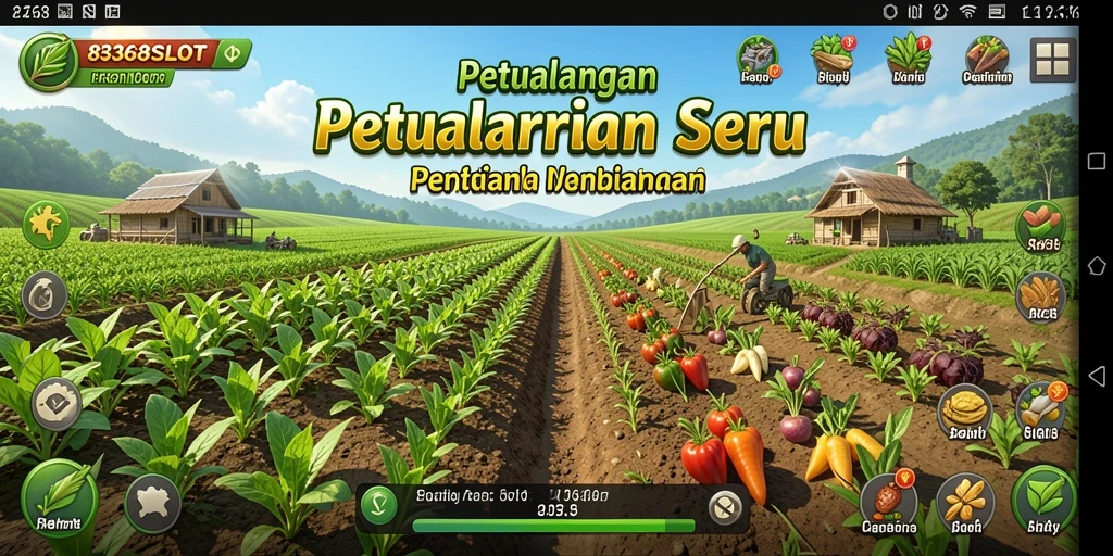 Tampilan gameplay menarik dari 8368SLOT saat bercocok tanam.