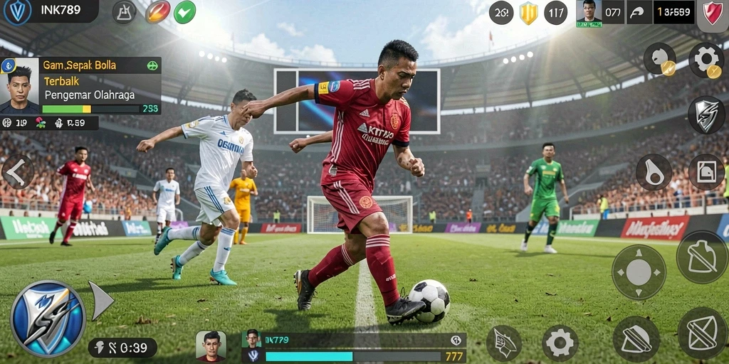 Gameplay seru dalam pertandingan sepak bola di INK789.