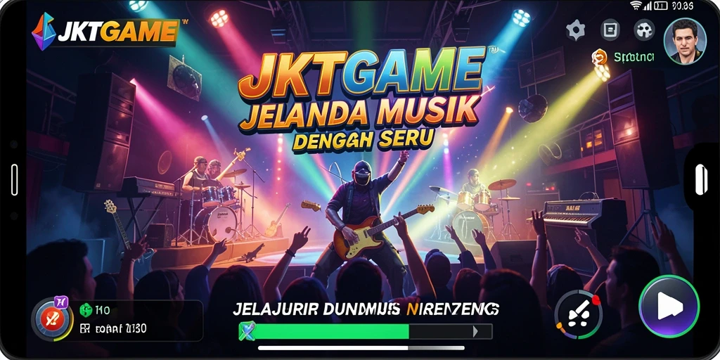 Tampilan gameplay menarik dengan banyak pilihan musik.
