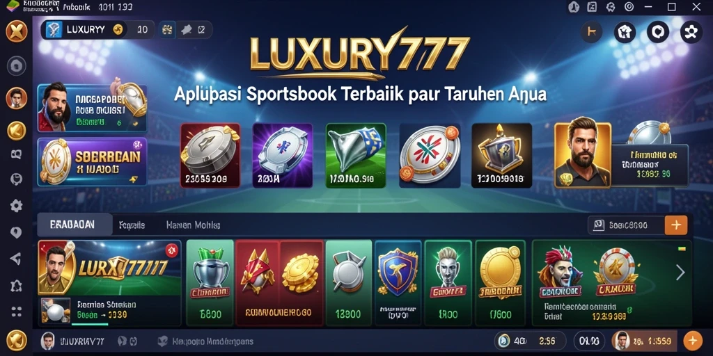 Screenshot gameplay LUXURY777 dengan tampilan taruhan olahraga yang menarik.