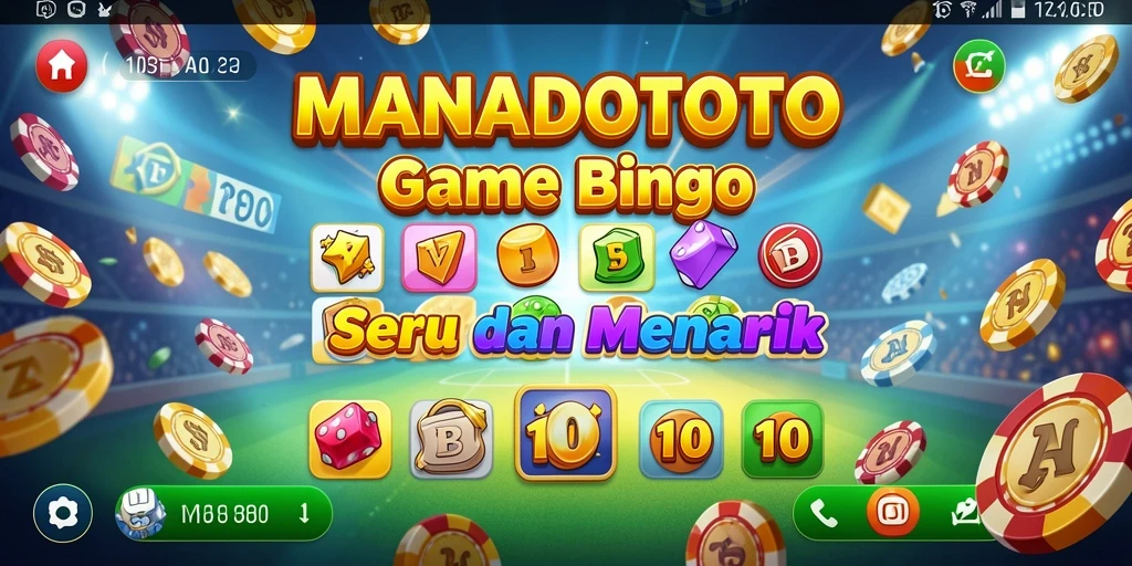 Screenshot game MANADOTOTO menampilkan pemain yang bersenang-senang dalam permainan Bingo.