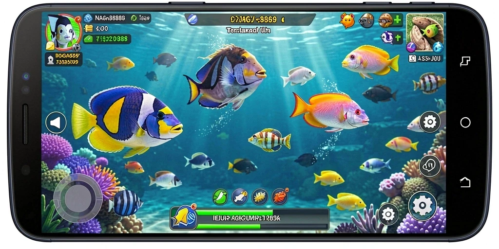 Tampilan gameplay seru menangkap ikan dalam NAGA889.