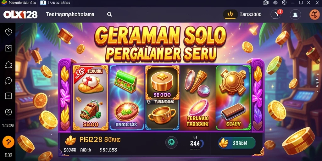 Screenshot OLX128 menampilkan gameplay Slot yang menarik dan penuh warna.