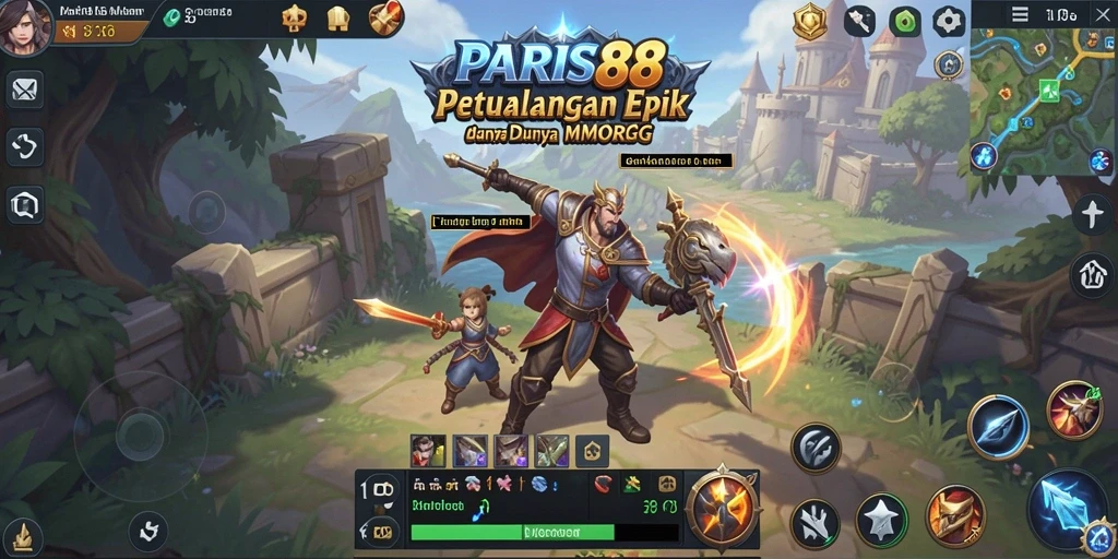 Tangkapan layar gameplay menunjukkan aksi mendebarkan dalam petualangan MMORPG.