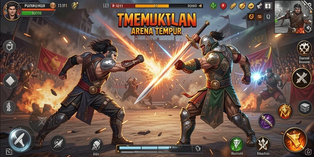 Gameplay PG11 menampilkan pertarungan epik dengan karakter unik.