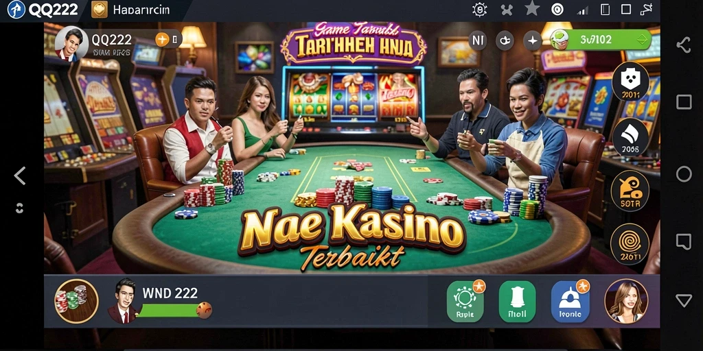 Screenshot menunjukkan pengguna menikmati permainan Kasino dalam <strong>QQ222</strong>.